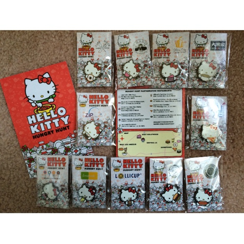Hello Kitty Hungry Hunt Pins (complete set)